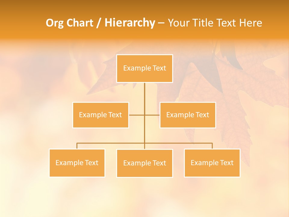 Autumn Leaves, Very Shallow Focus PowerPoint Template