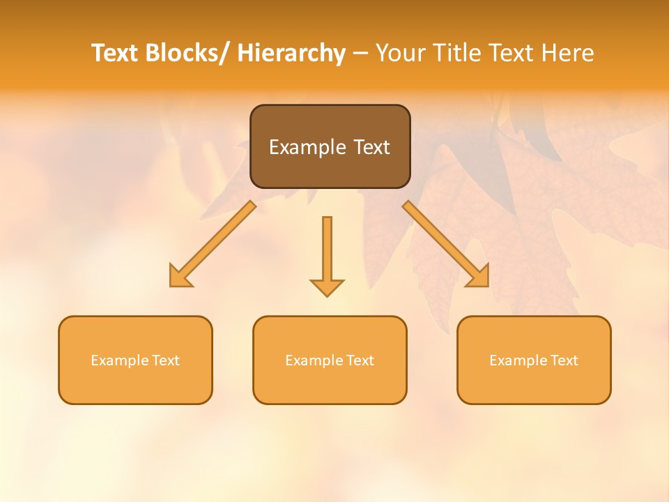 Autumn Leaves, Very Shallow Focus PowerPoint Template