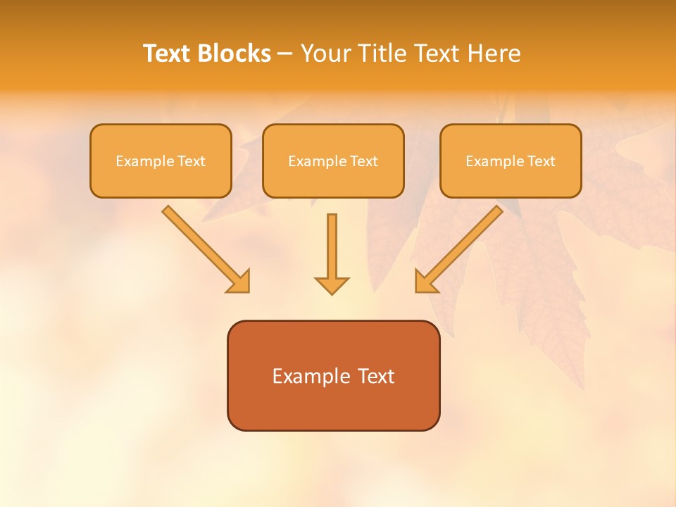 Autumn Leaves, Very Shallow Focus PowerPoint Template