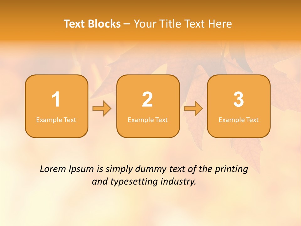 Autumn Leaves, Very Shallow Focus PowerPoint Template