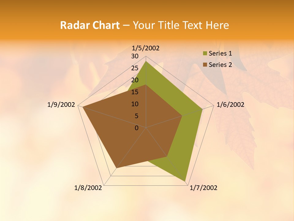 Autumn Leaves, Very Shallow Focus PowerPoint Template
