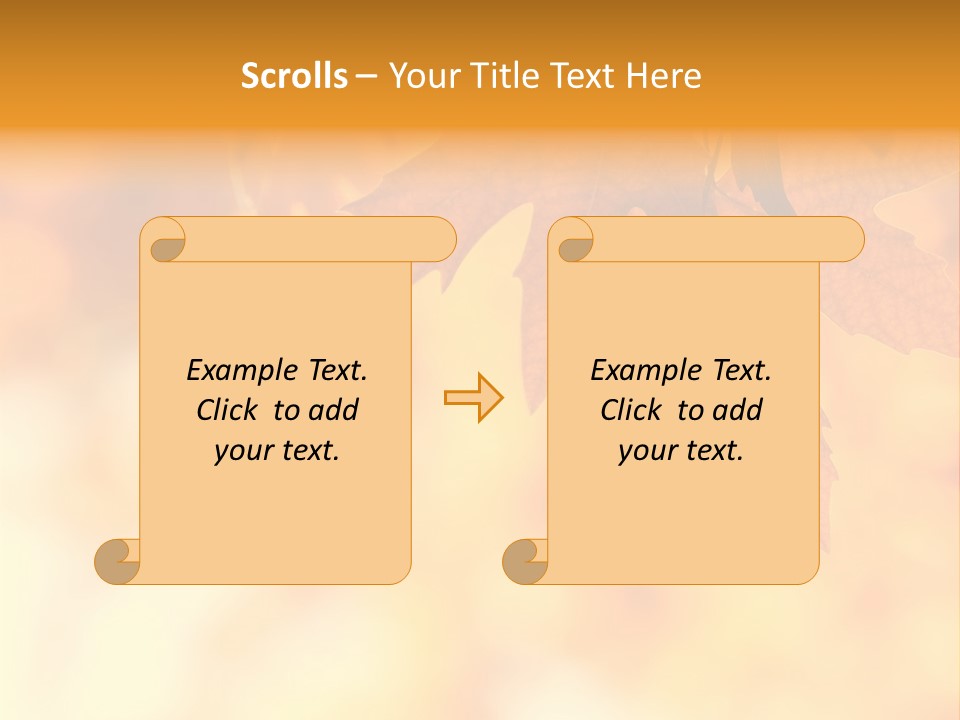 Autumn Leaves, Very Shallow Focus PowerPoint Template