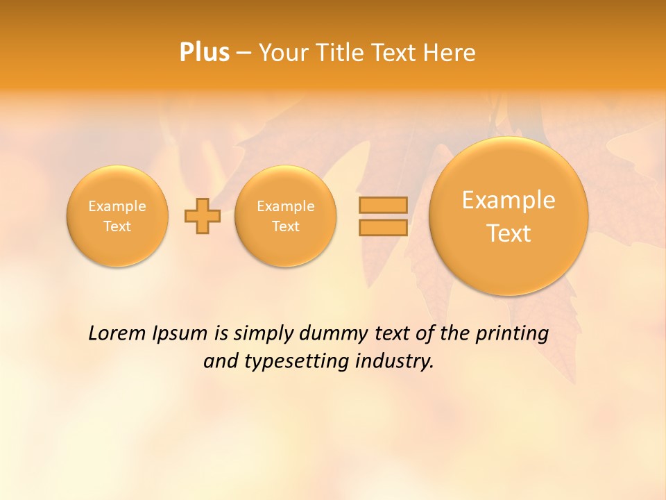 Autumn Leaves, Very Shallow Focus PowerPoint Template