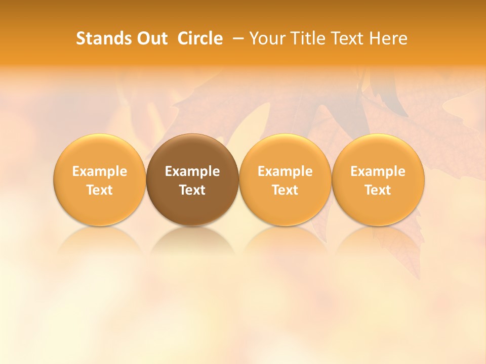 Autumn Leaves, Very Shallow Focus PowerPoint Template