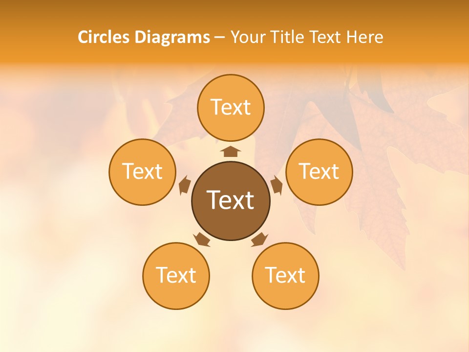 Autumn Leaves, Very Shallow Focus PowerPoint Template