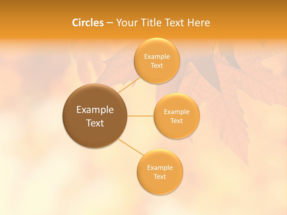 Autumn Leaves, Very Shallow Focus PowerPoint Template