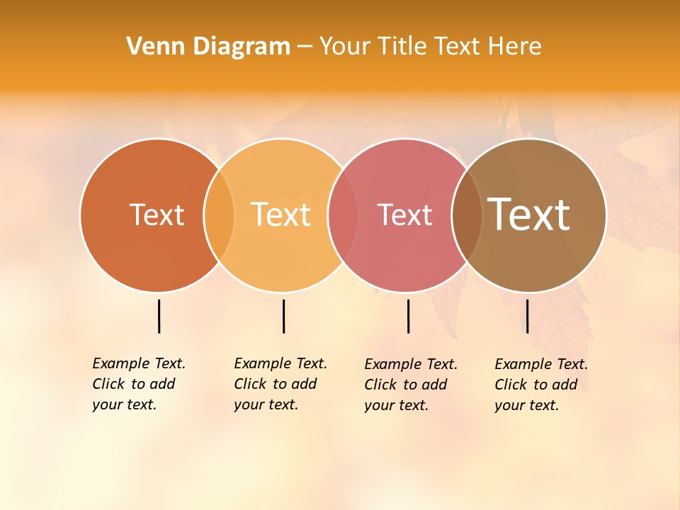 Autumn Leaves, Very Shallow Focus PowerPoint Template