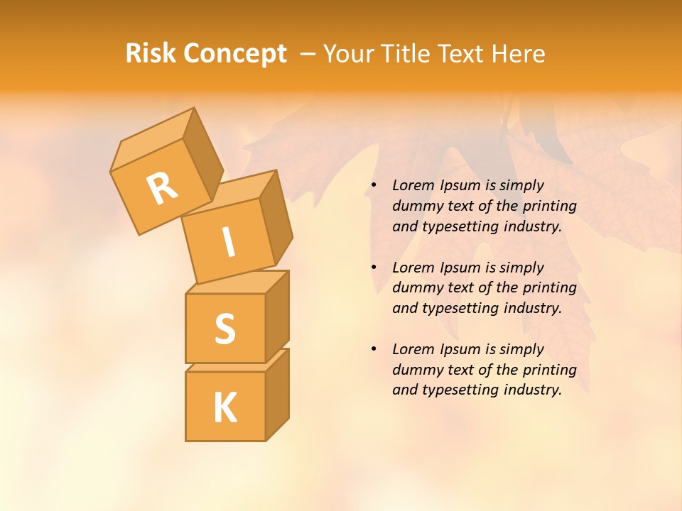 Autumn Leaves, Very Shallow Focus PowerPoint Template