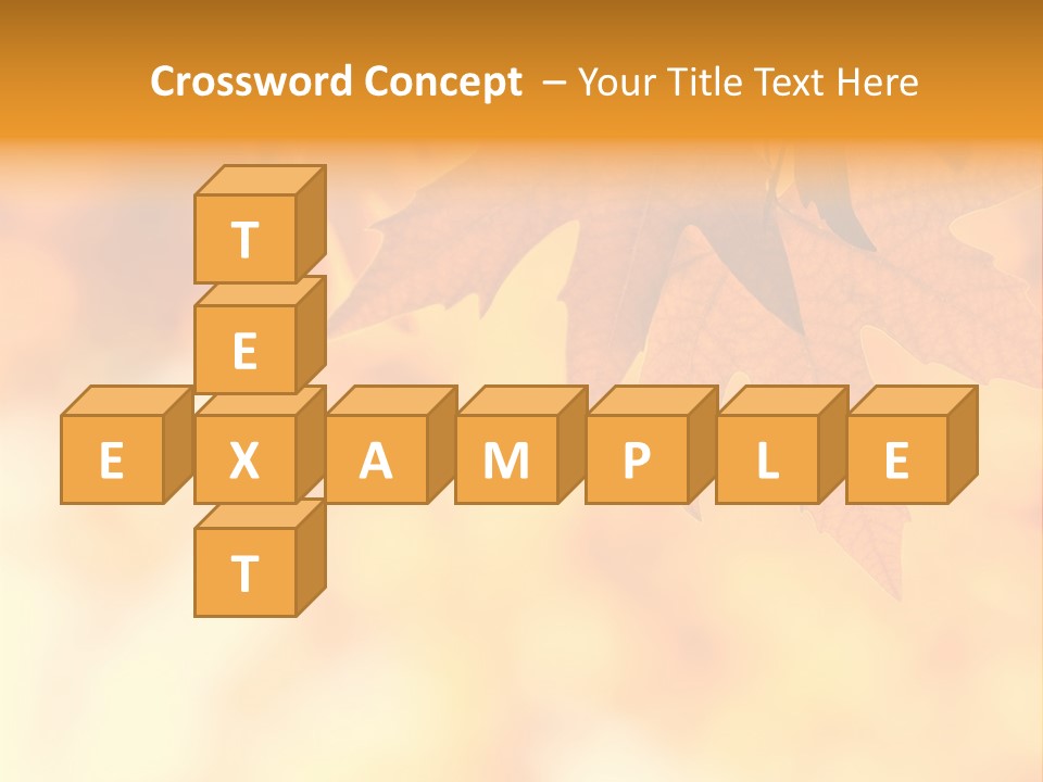 Autumn Leaves, Very Shallow Focus PowerPoint Template