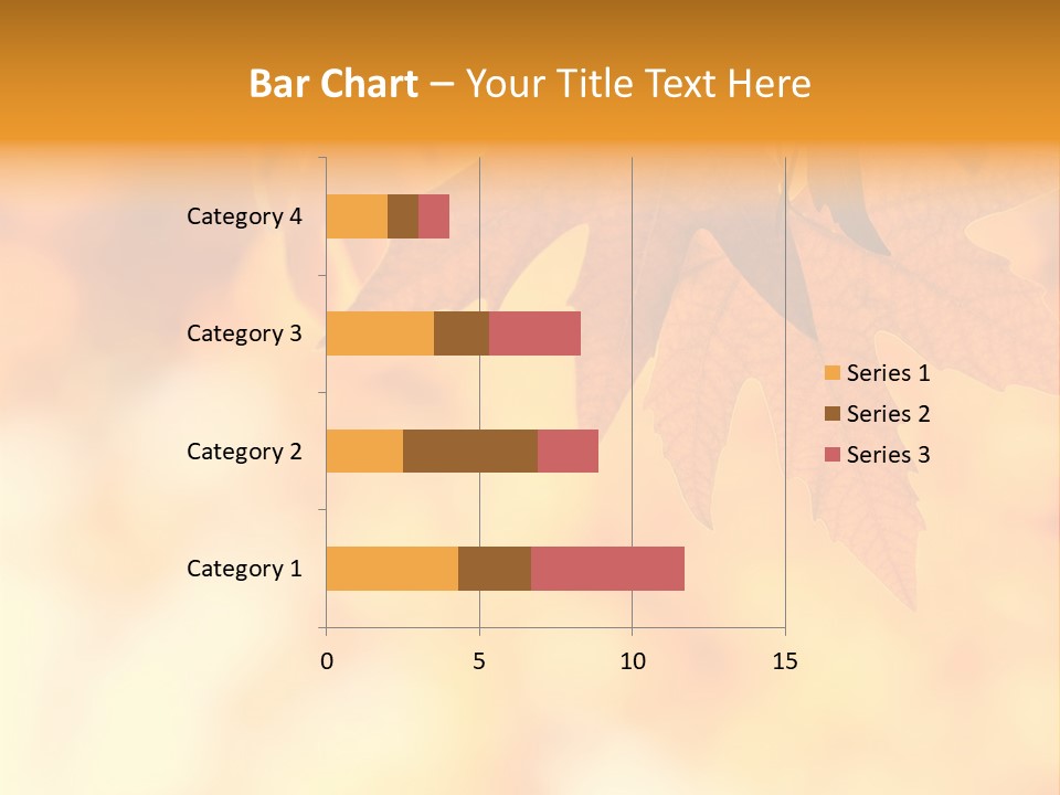 Autumn Leaves, Very Shallow Focus PowerPoint Template