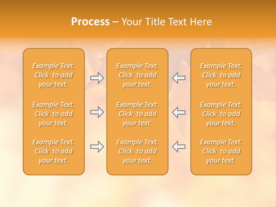 Autumn Leaves, Very Shallow Focus PowerPoint Template