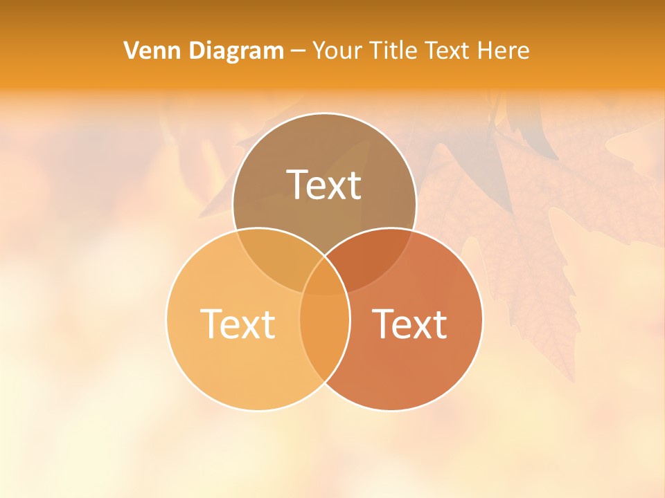 Autumn Leaves, Very Shallow Focus PowerPoint Template