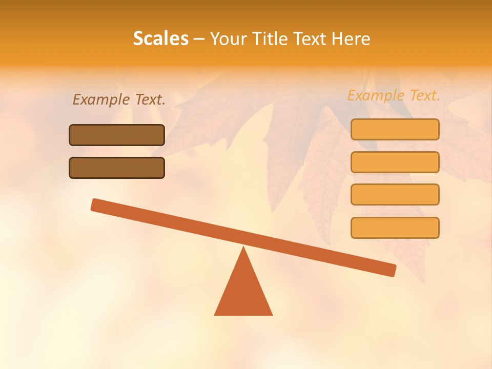 Autumn Leaves, Very Shallow Focus PowerPoint Template