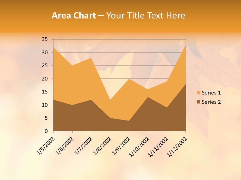 Autumn Leaves, Very Shallow Focus PowerPoint Template