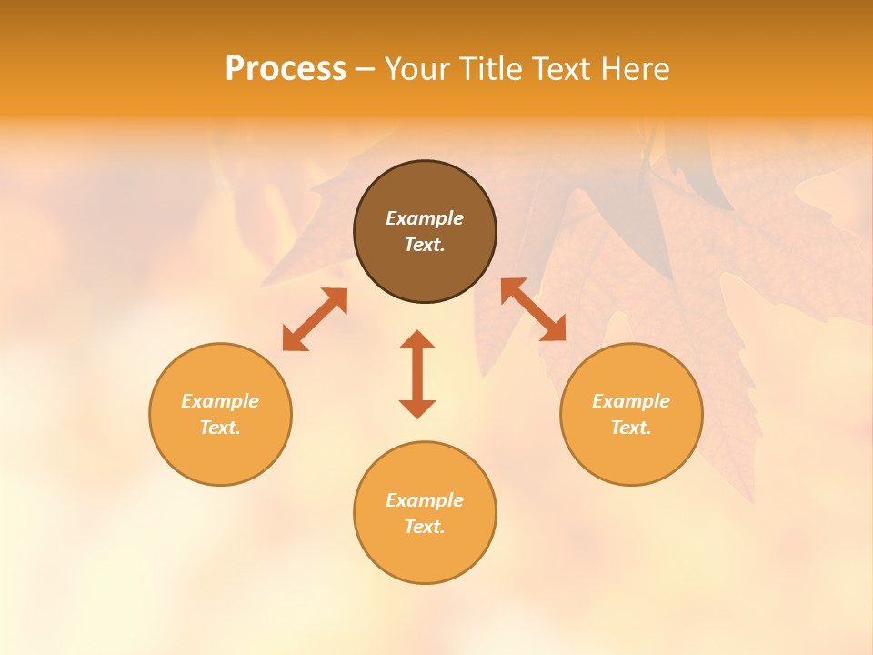 Autumn Leaves, Very Shallow Focus PowerPoint Template