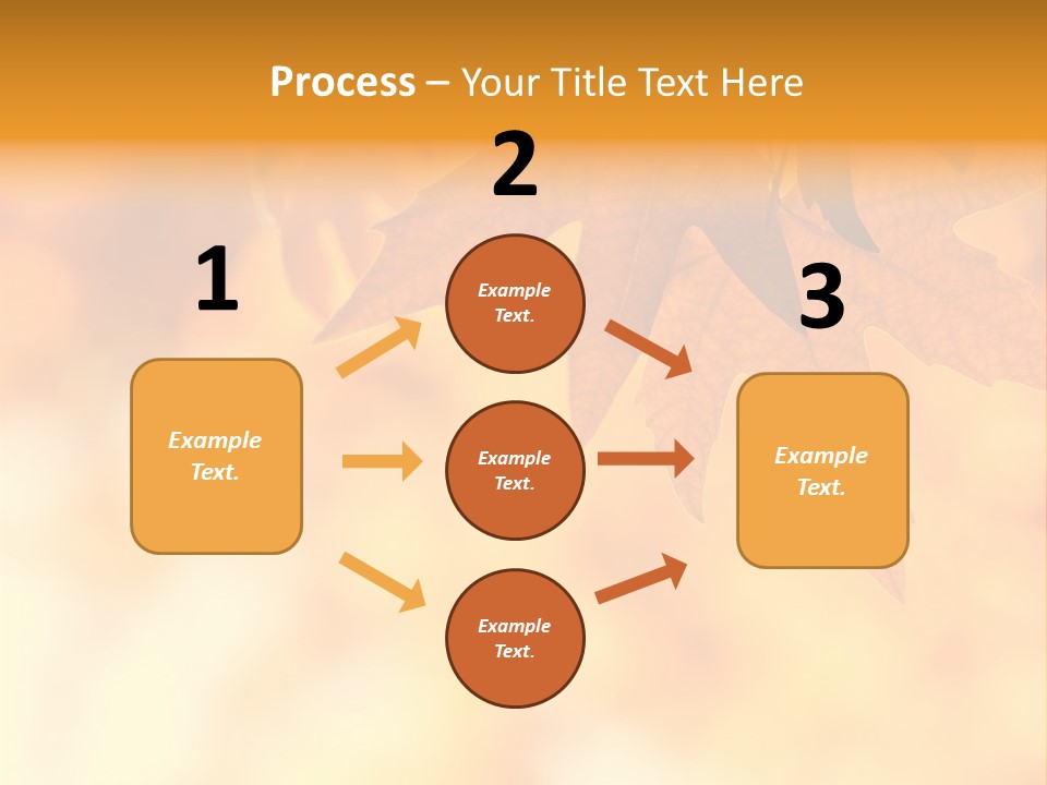 Autumn Leaves, Very Shallow Focus PowerPoint Template