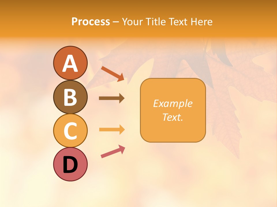 Autumn Leaves, Very Shallow Focus PowerPoint Template