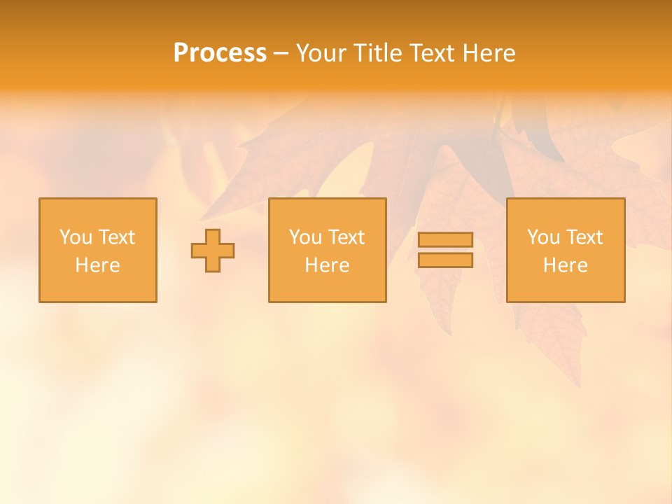 Autumn Leaves, Very Shallow Focus PowerPoint Template