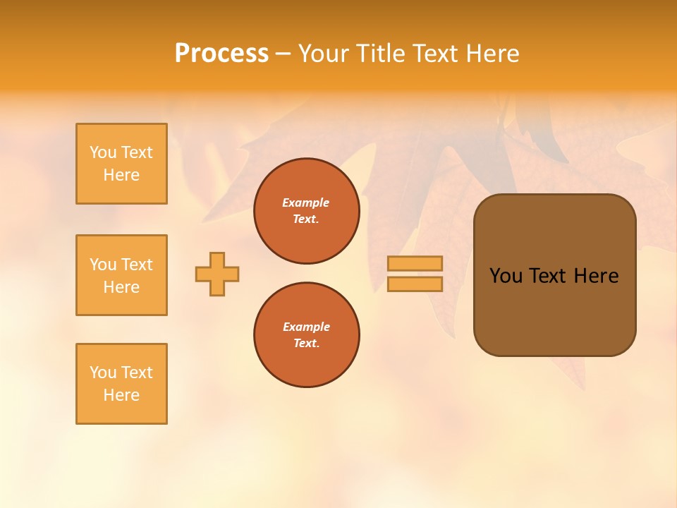Autumn Leaves, Very Shallow Focus PowerPoint Template