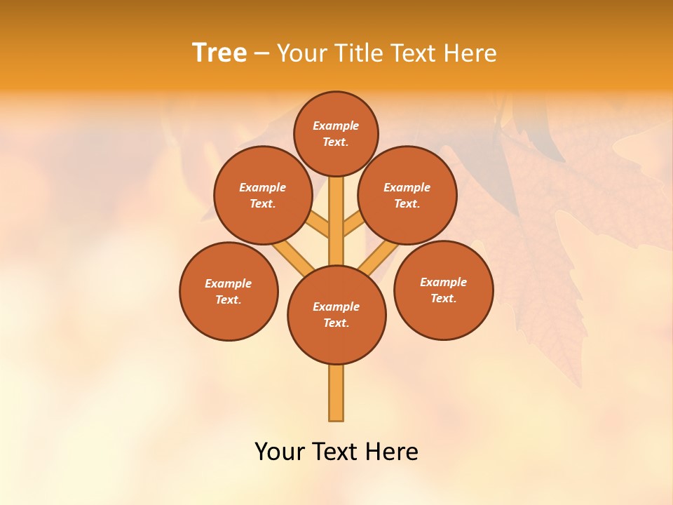 Autumn Leaves, Very Shallow Focus PowerPoint Template