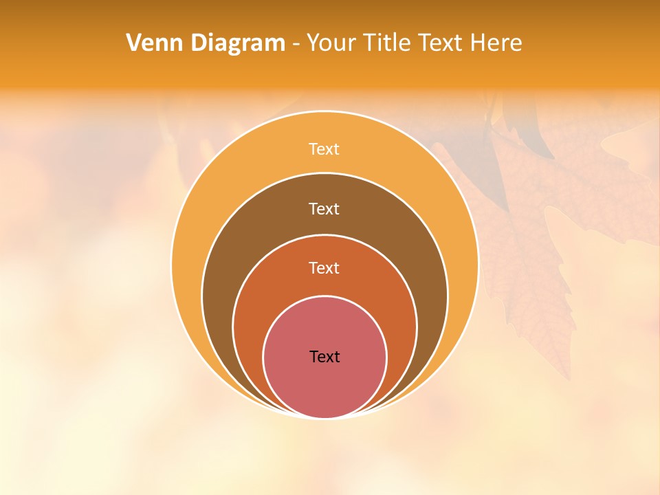 Autumn Leaves, Very Shallow Focus PowerPoint Template