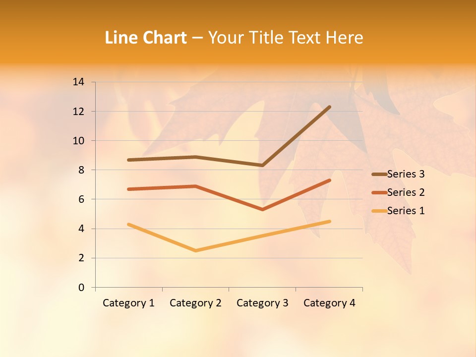 Autumn Leaves, Very Shallow Focus PowerPoint Template