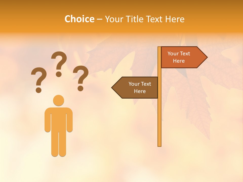 Autumn Leaves, Very Shallow Focus PowerPoint Template