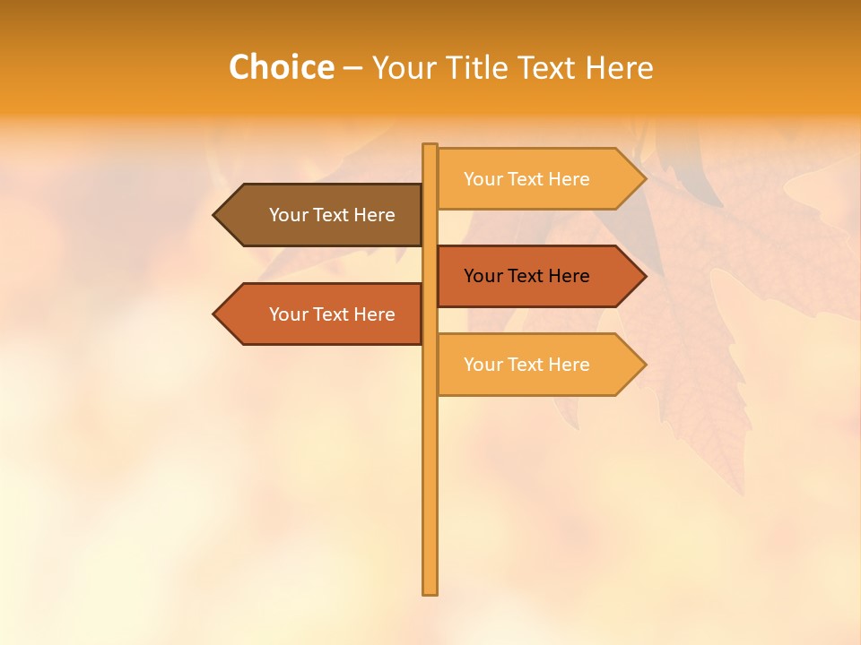 Autumn Leaves, Very Shallow Focus PowerPoint Template