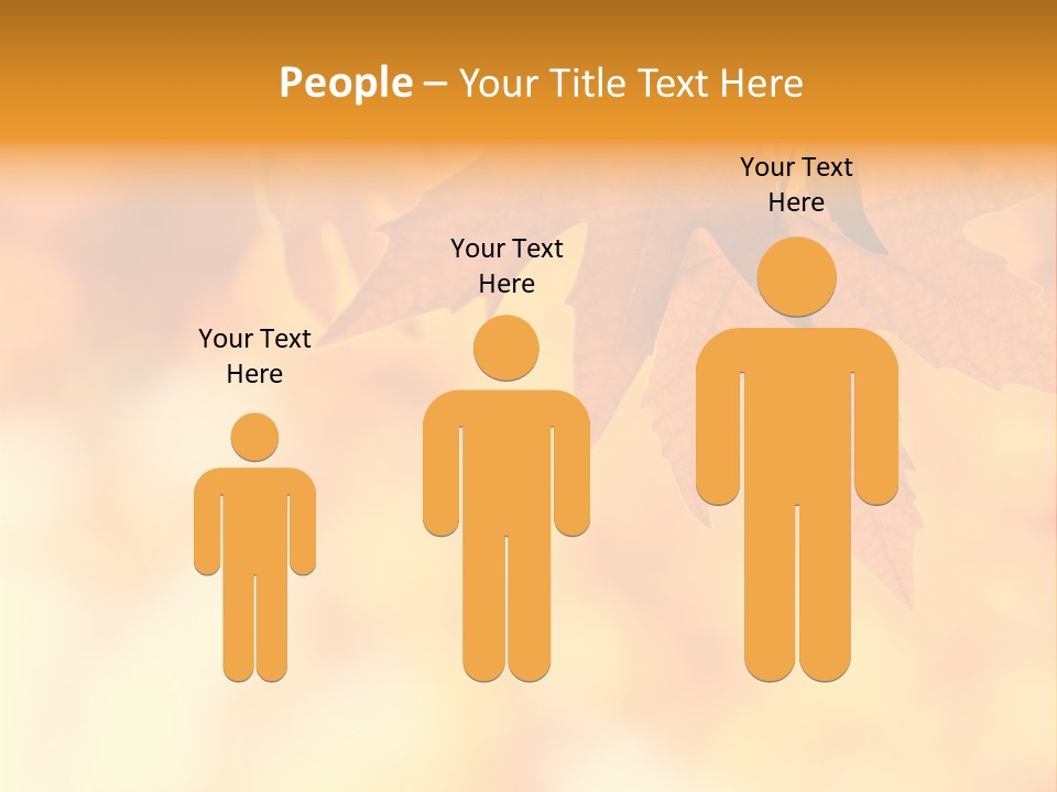 Autumn Leaves, Very Shallow Focus PowerPoint Template