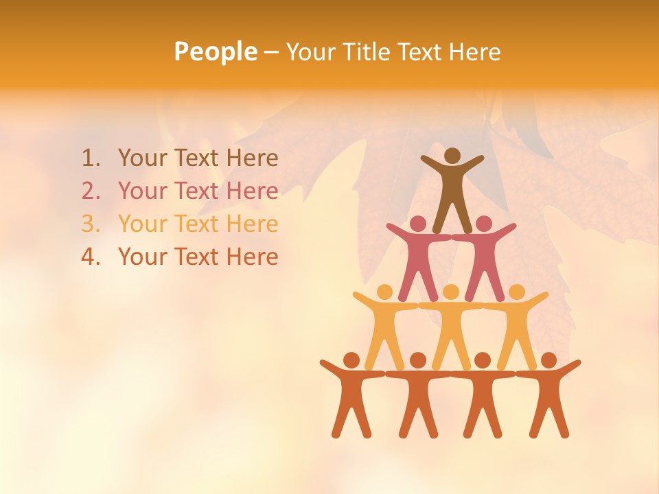 Autumn Leaves, Very Shallow Focus PowerPoint Template