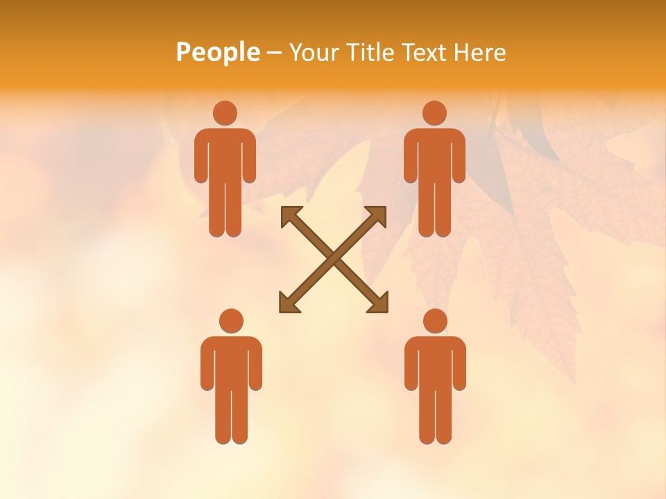 Autumn Leaves, Very Shallow Focus PowerPoint Template