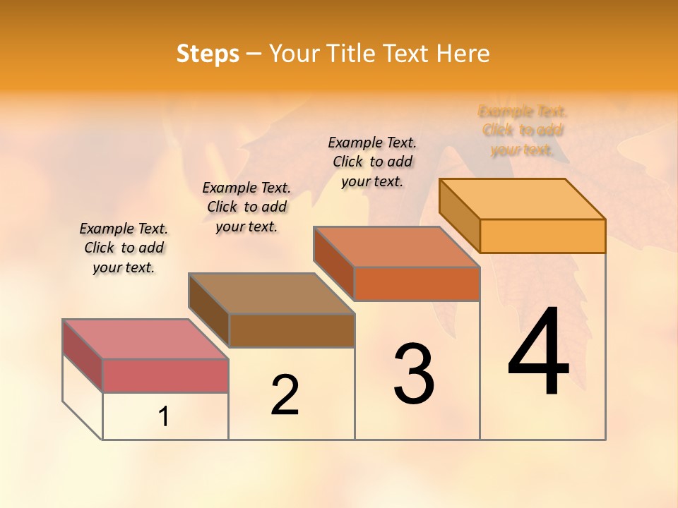 Autumn Leaves, Very Shallow Focus PowerPoint Template