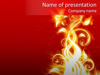 Blazing Flower PowerPoint Template