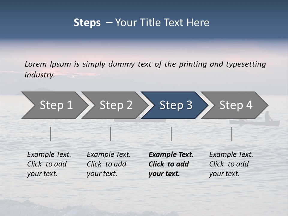 Canoeists Paddling At Sunset. Lake Superior Provincial Park, Ontario. PowerPoint Template