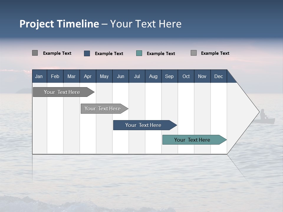 Canoeists Paddling At Sunset. Lake Superior Provincial Park, Ontario. PowerPoint Template