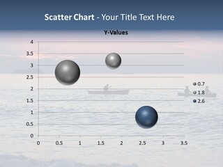 Canoeists Paddling At Sunset. Lake Superior Provincial Park, Ontario. PowerPoint Template