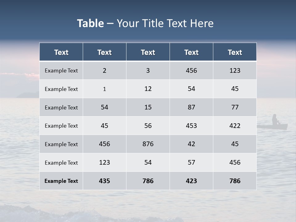 Canoeists Paddling At Sunset. Lake Superior Provincial Park, Ontario. PowerPoint Template