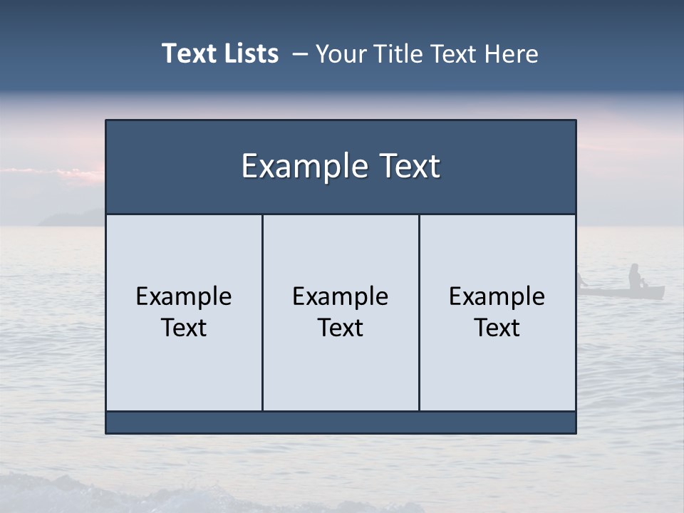 Canoeists Paddling At Sunset. Lake Superior Provincial Park, Ontario. PowerPoint Template