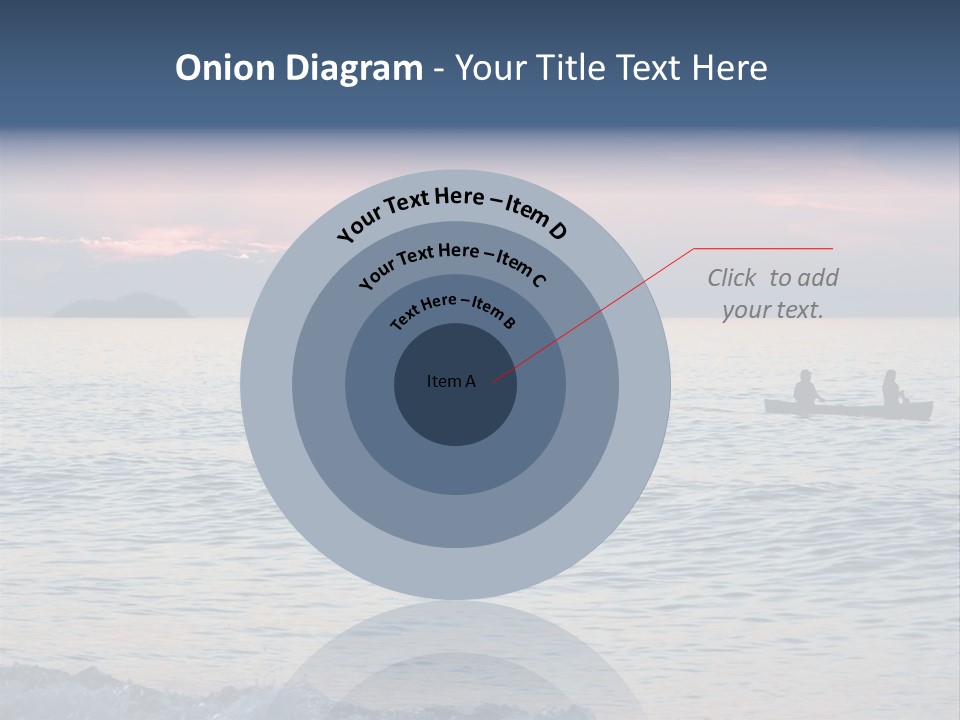 Canoeists Paddling At Sunset. Lake Superior Provincial Park, Ontario. PowerPoint Template