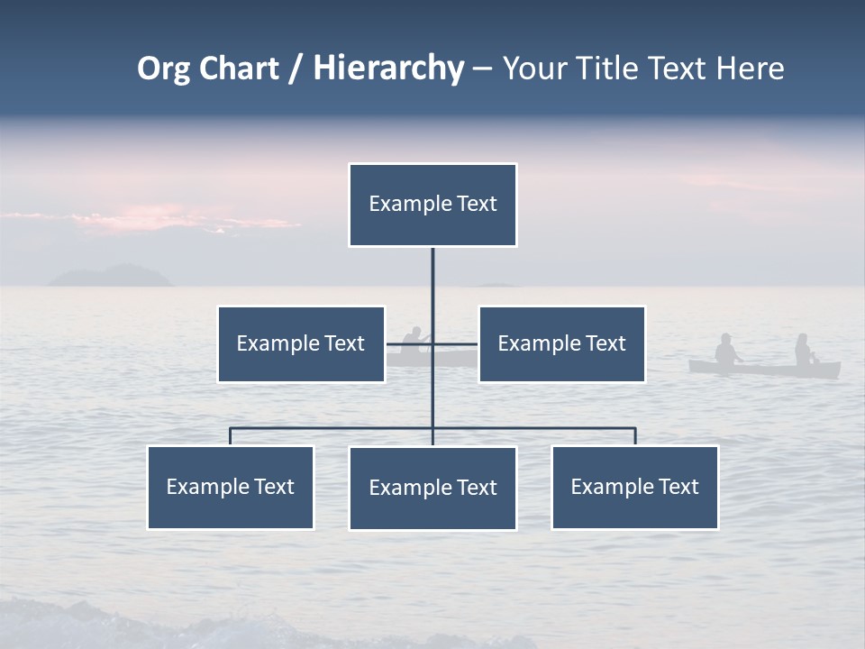 Canoeists Paddling At Sunset. Lake Superior Provincial Park, Ontario. PowerPoint Template