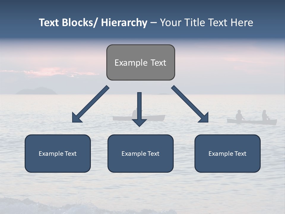 Canoeists Paddling At Sunset. Lake Superior Provincial Park, Ontario. PowerPoint Template
