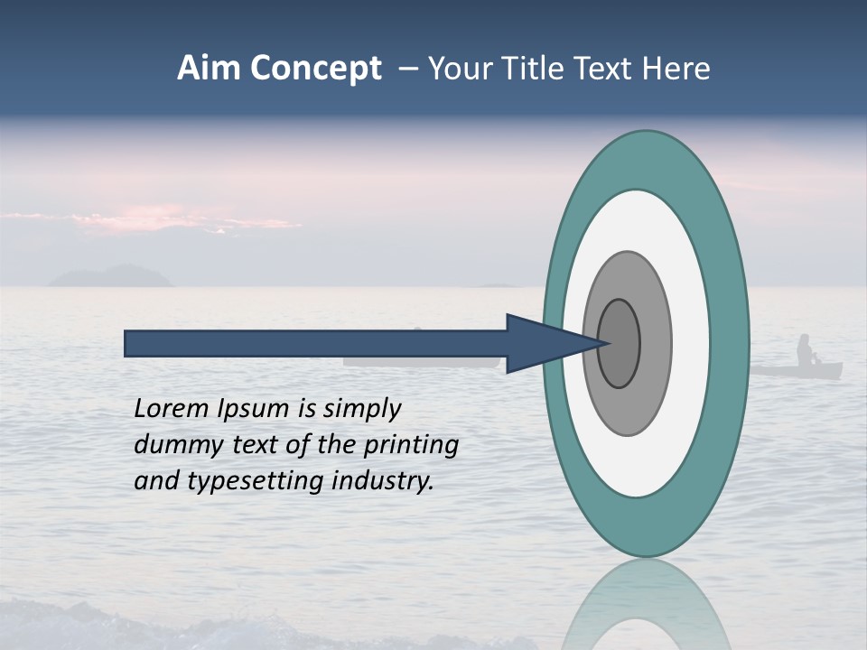 Canoeists Paddling At Sunset. Lake Superior Provincial Park, Ontario. PowerPoint Template