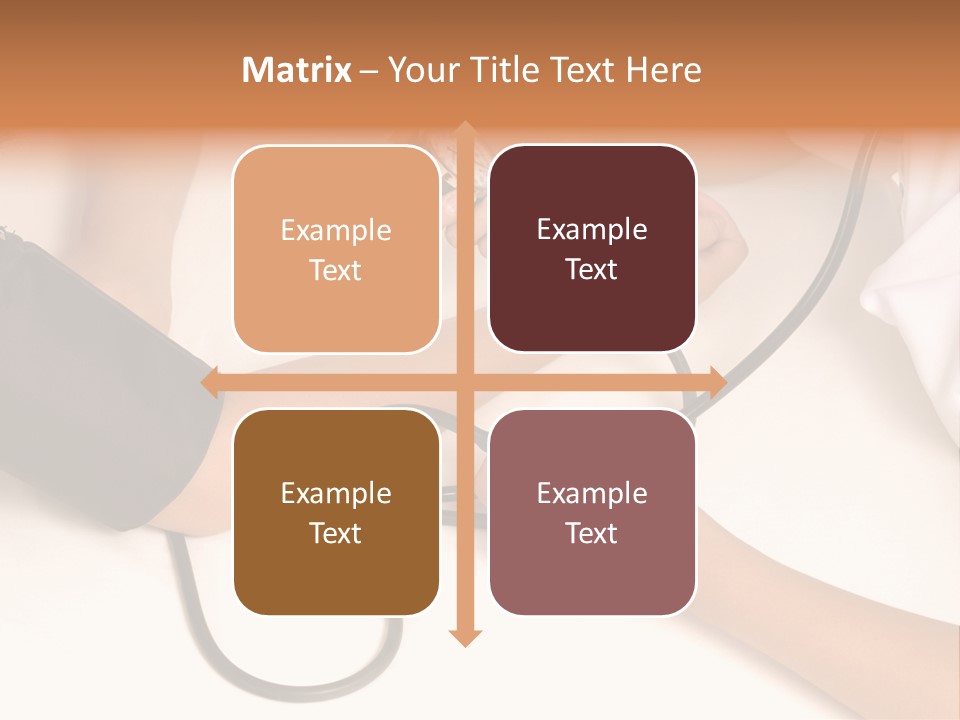Patient Is Being Observed By Doctor - Measuring Blood Pressure PowerPoint Template