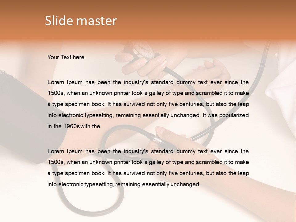 Patient Is Being Observed By Doctor - Measuring Blood Pressure PowerPoint Template