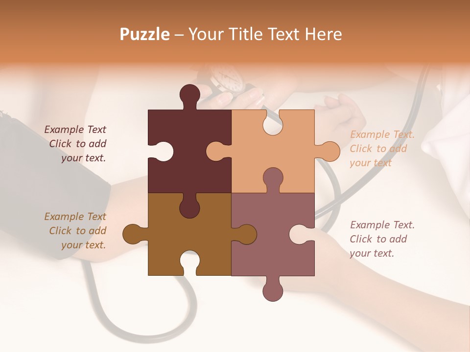 Patient Is Being Observed By Doctor - Measuring Blood Pressure PowerPoint Template