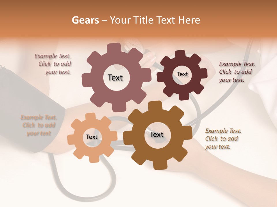 Patient Is Being Observed By Doctor - Measuring Blood Pressure PowerPoint Template