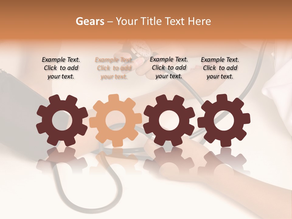 Patient Is Being Observed By Doctor - Measuring Blood Pressure PowerPoint Template