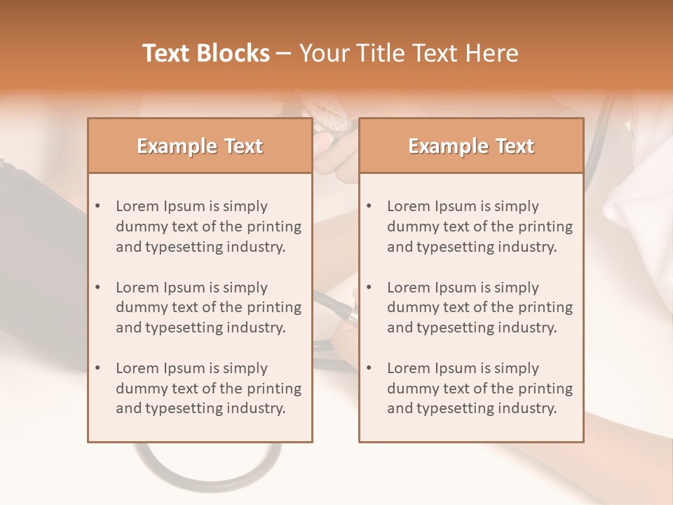 Patient Is Being Observed By Doctor - Measuring Blood Pressure PowerPoint Template