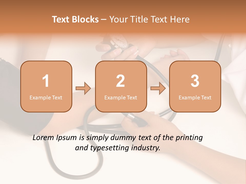 Patient Is Being Observed By Doctor - Measuring Blood Pressure PowerPoint Template