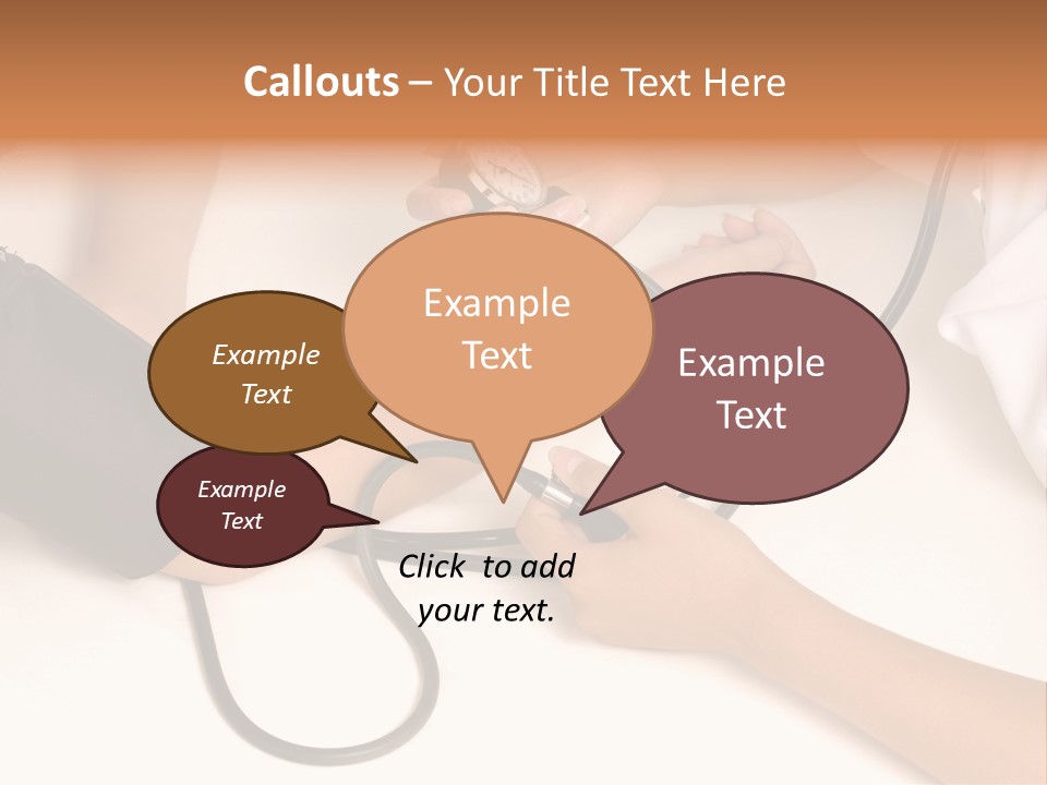 Patient Is Being Observed By Doctor - Measuring Blood Pressure PowerPoint Template